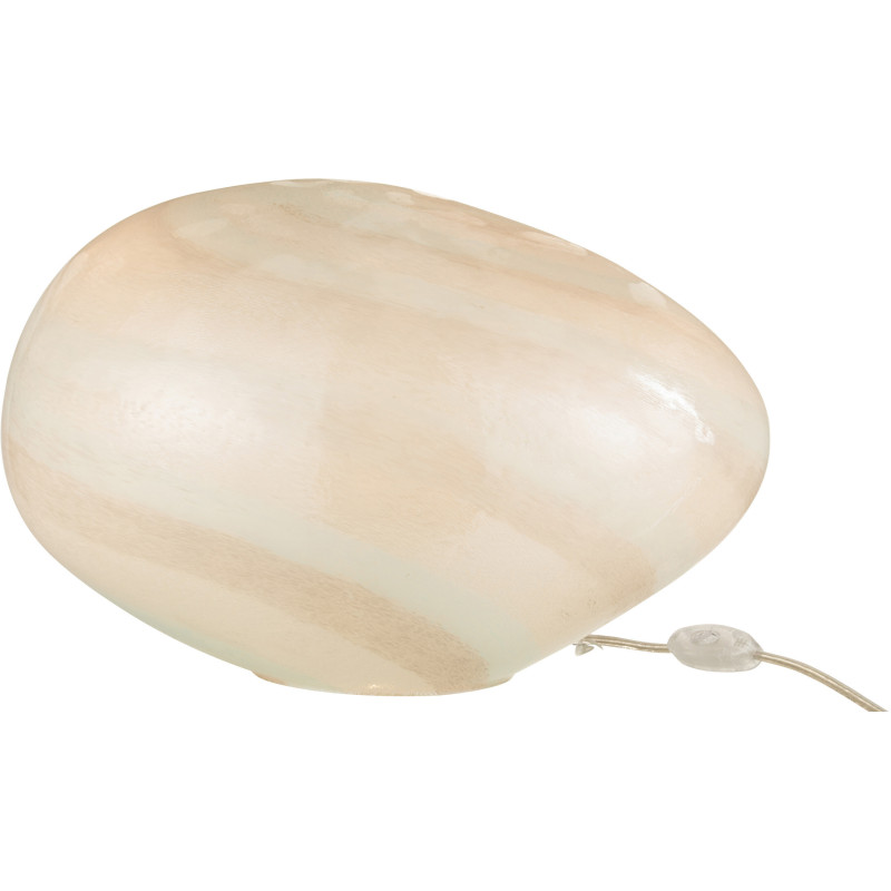 Lampe à poser Ovale Pearl en Verre Blanc - 2