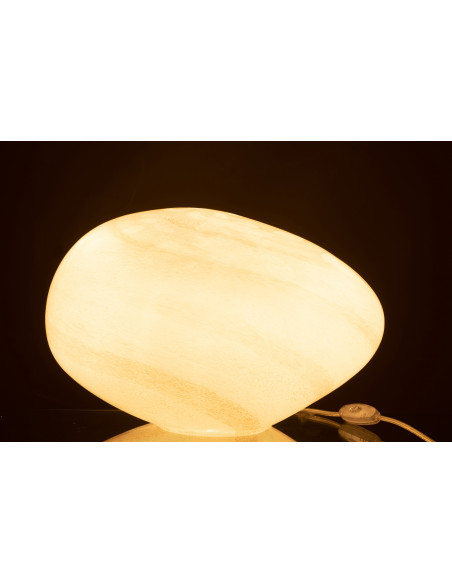 Lampe à poser Ovale Pearl en Verre Blanc - 3