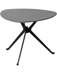 Table basse moderne chic Organique en Pierre frittée Noir Effet marbre Métal Noir AhliraAhlira - 1