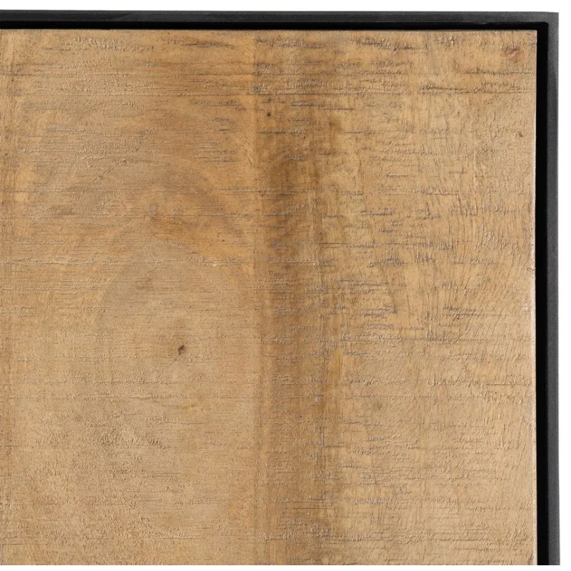 Buffet moderne chic Haut 2 portes 1 niche en Bois de manguier Naturel Métal Noir Ohio - 9