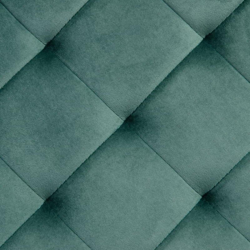 Table basse Ronde en Velours Vert Métal Doré Gabbie - 4