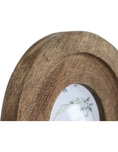 Cadre photo rustique chic Rond pour photo 10x10 Bois de manguier Naturel Nuven - 2