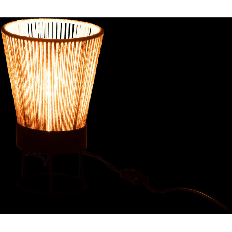 Lampe à poser Nina en Jute Naturel Métal Noir - 4