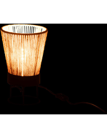 Lampe à poser Nina en Jute Naturel Métal Noir - 4
