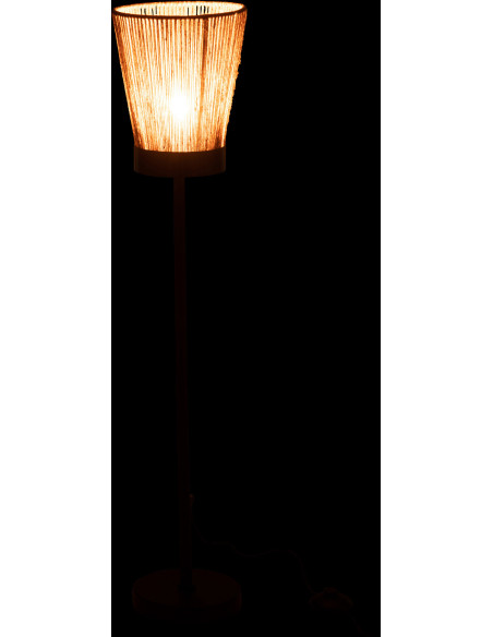 Lampadaire sur pied Luna 100 cm en Jute Naturel Métal Noir - 3
