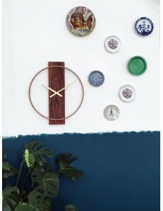 Wall clock - 50.8 x 58.2 x4.3 cm - Wood/Steel - 7
