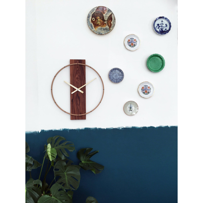Wall clock - 50.8 x 58.2 x4.3 cm - Wood/Steel - 7