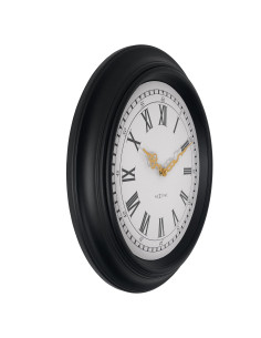 Wall clock 40cm-Silent-Black/Grey-Plastic-NeXtime 'Chopin' - 2