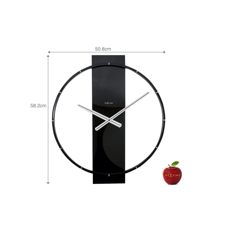 Wall clock - 50.8 x 58.2 x 4.3 cm - Wood/Steel - 5
