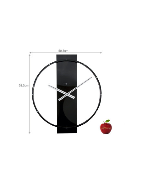 Wall clock - 50.8 x 58.2 x 4.3 cm - Wood/Steel - 5