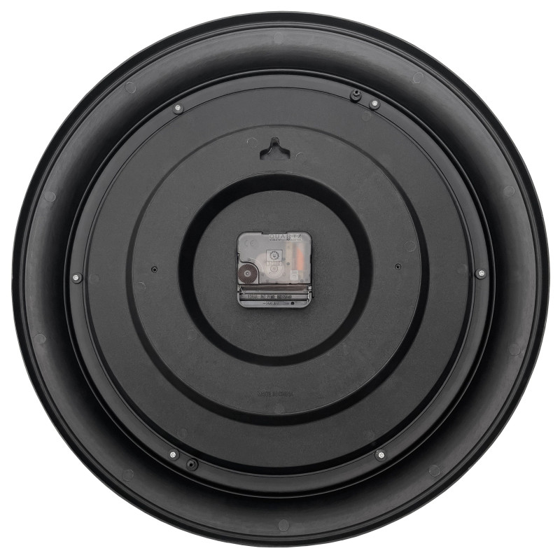 Wall clock 40cm-Silent-Black/Grey-Plastic-NeXtime 'Chopin' - 7