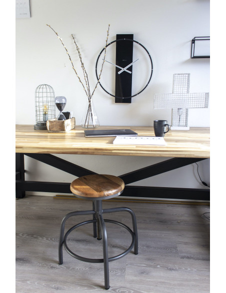 Wall clock - 50.8 x 58.2 x 4.3 cm - Wood/Steel - 11