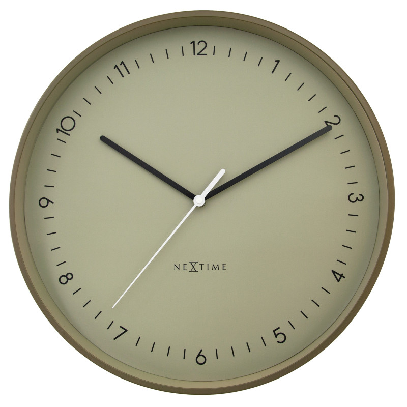 Wall clock 40cm-Silent-Metal-NeXtime 'Berlin L' - 1