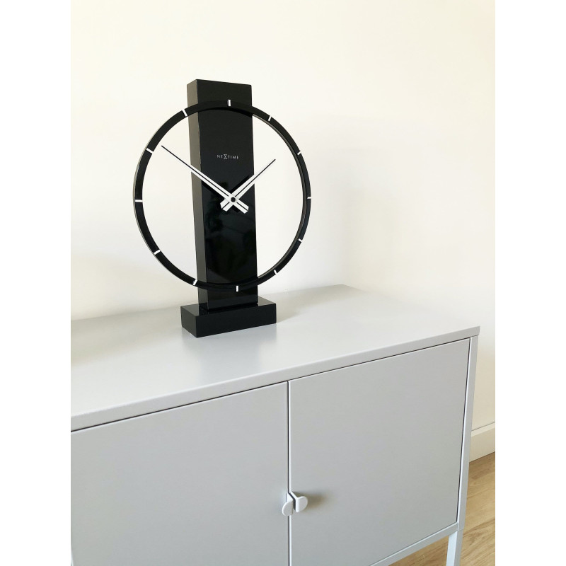 Table / Wall clock - 34 x 27 cm - Wood/Steel - 'Carl Small' - 8