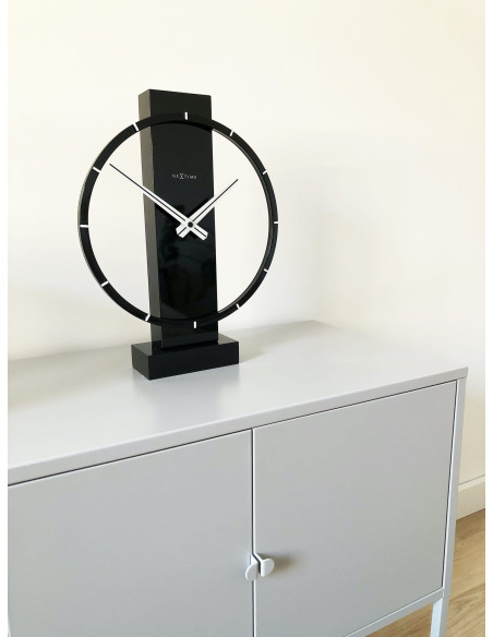Table / Wall clock - 34 x 27 cm - Wood/Steel - 'Carl Small' - 8