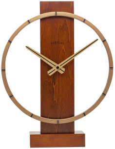 Table / Wall clock - 34 x 27 cm - Wood/Steel -  'Carl Small' - 1