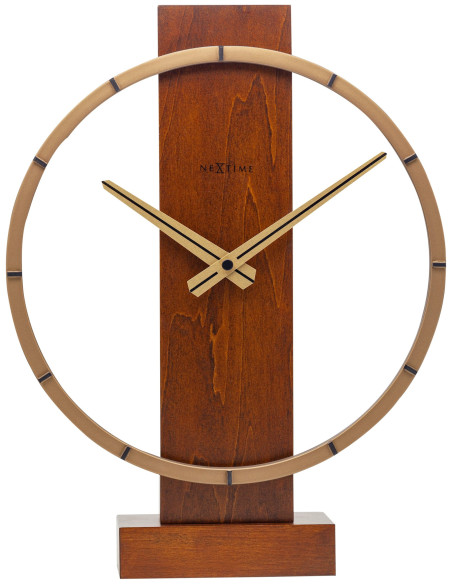 Table / Wall clock - 34 x 27 cm - Wood/Steel -  'Carl Small' - 1