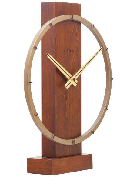 Table / Wall clock - 34 x 27 cm - Wood/Steel -  'Carl Small' - 2