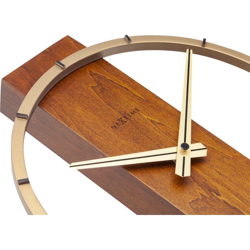 Table / Wall clock - 34 x 27 cm - Wood/Steel -  'Carl Small' - 4