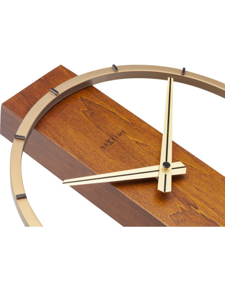 Table / Wall clock - 34 x 27 cm - Wood/Steel -  'Carl Small' - 4