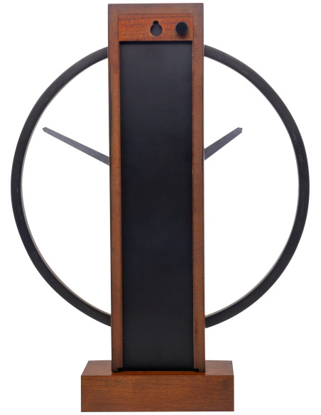 Table / Wall clock - 34 x 27 cm - Wood/Steel -  'Carl Small' - 7