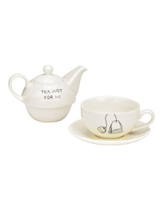 Théière égoïste originale 400 ml Porcelaine Blanc Noir Tea Just For Me - 2