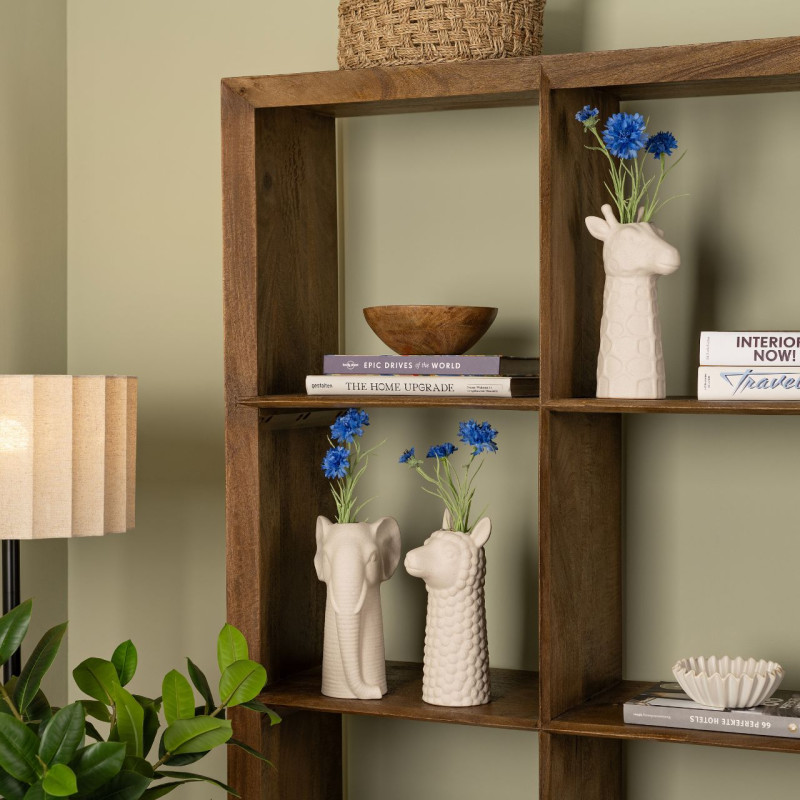 Vase original Tête d'éléphant Hauteur 25 cm Céramique Blanc sable Elefy - 3