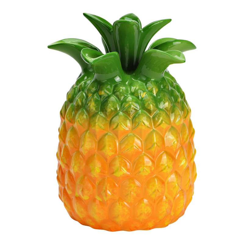 Vase original Ananas Hauteur 21 cm Céramique Jaune Vert Abacaxi - 1