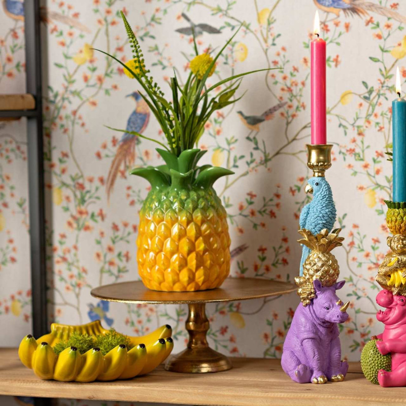 Vase original Ananas Hauteur 21 cm Céramique Jaune Vert Abacaxi - 3