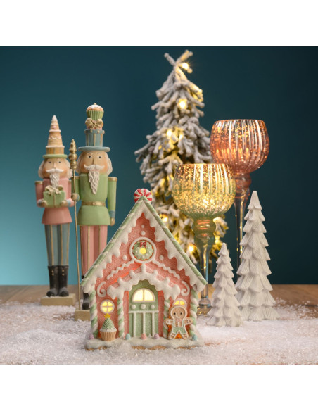 Grand Photophore sur pied Calice Verre Rose Transparent Korin (Lot de 3) - 2