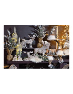 Présentoir 3 étages moderne chic Ovale Hauteur 75 cm Métal Argenté Beyran - 1 2