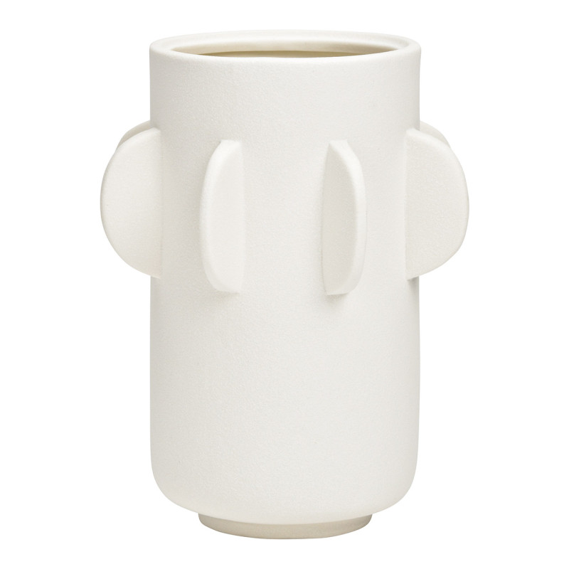 Vase moderne japandi Cylindrique Hauteur 15 cm Porcelaine Blanc Dreil - 1