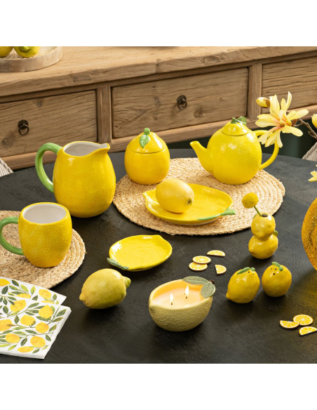 Théière originale Citron Céramique Jaune Zestio - 3
