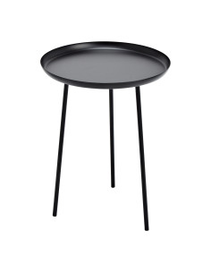 Table d'appoint moderne Ronde 36 cm Métal Noir Ferol - 1