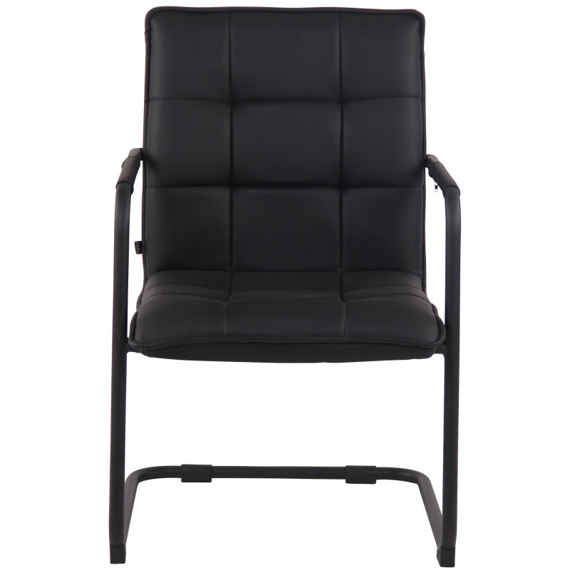 Fauteuil de table vintage industriel Polyuréthane Noir Matelassé Métal Noir Wayen - 2