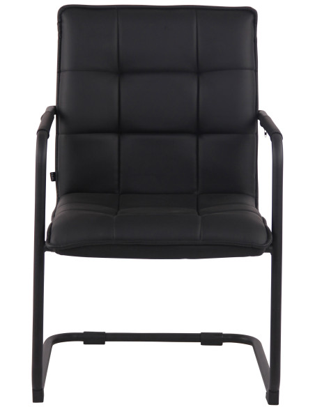 Fauteuil de table vintage industriel Polyuréthane Noir Matelassé Métal Noir Wayen - 2