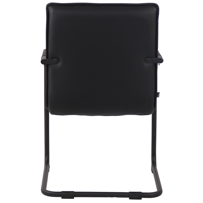 Fauteuil de table vintage industriel Polyuréthane Noir Matelassé Métal Noir Wayen - 5