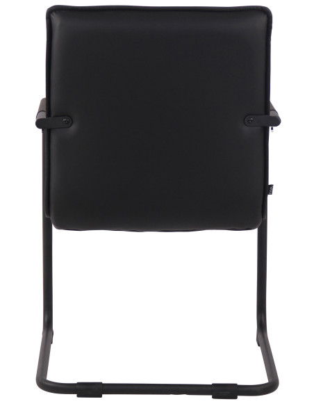 Fauteuil de table vintage industriel Polyuréthane Noir Matelassé Métal Noir Wayen - 5