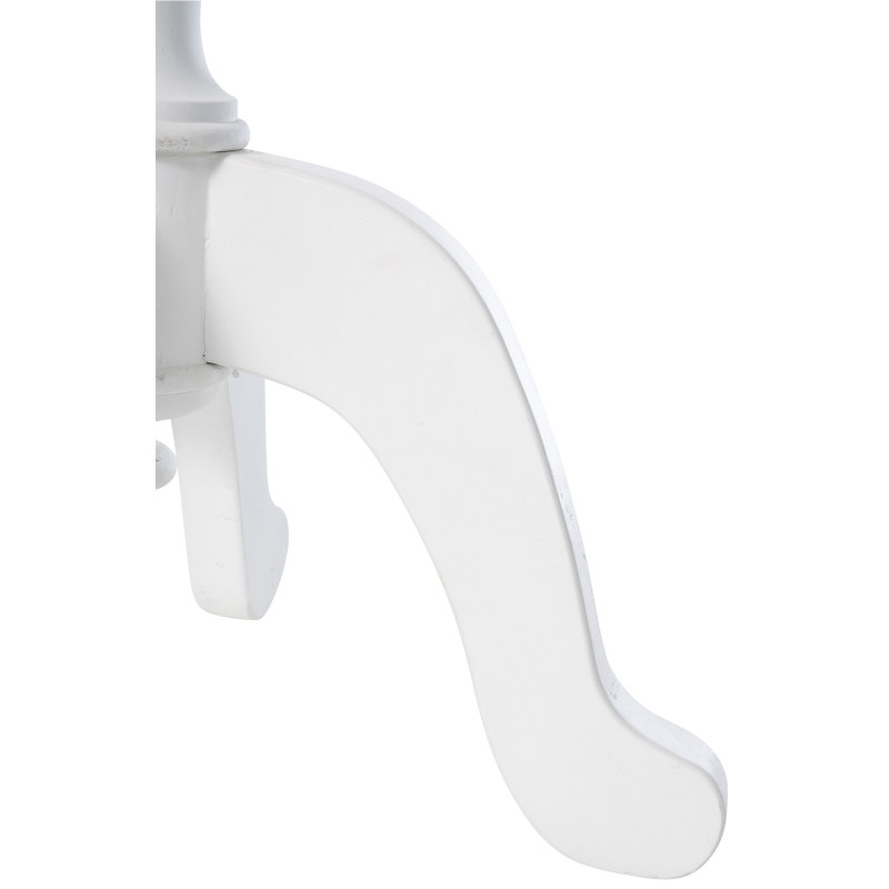 Table d'appoint rustique chic Carrée Bois Naturel Blanc Jarev - 6