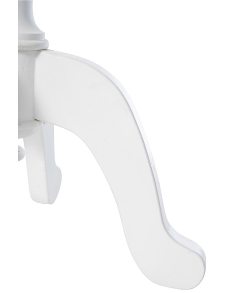 Table d'appoint rustique chic Carrée Bois Naturel Blanc Jarev - 6