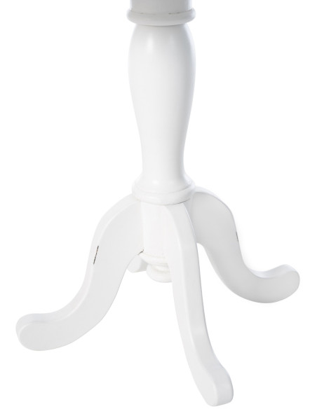 Table bistrot rustique chic Carrée 2 personnes Bois Naturel Blanc Jarev 