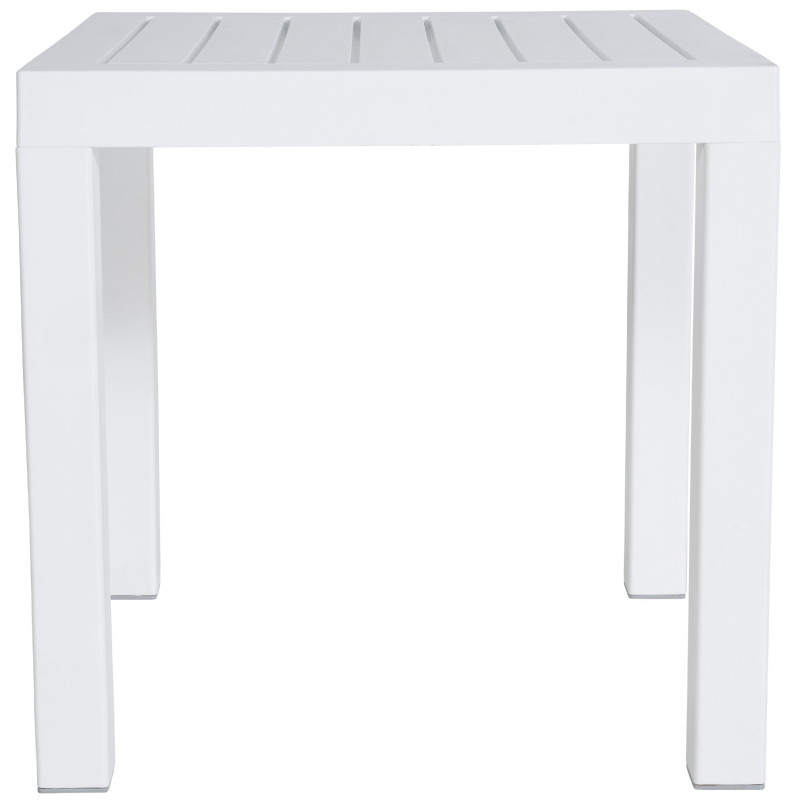 Table basse de jardin ajourée Carrée Polypropylène Blanc Omeia - 2