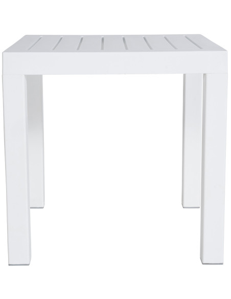 Table basse de jardin ajourée Carrée Polypropylène Blanc Omeia - 2