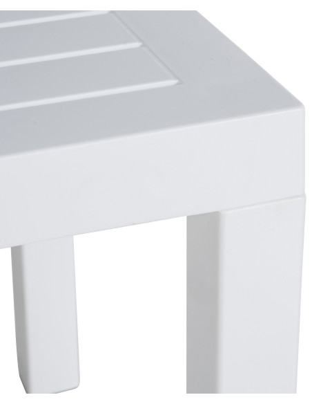 Table basse de jardin ajourée Carrée Polypropylène Blanc Omeia - 3