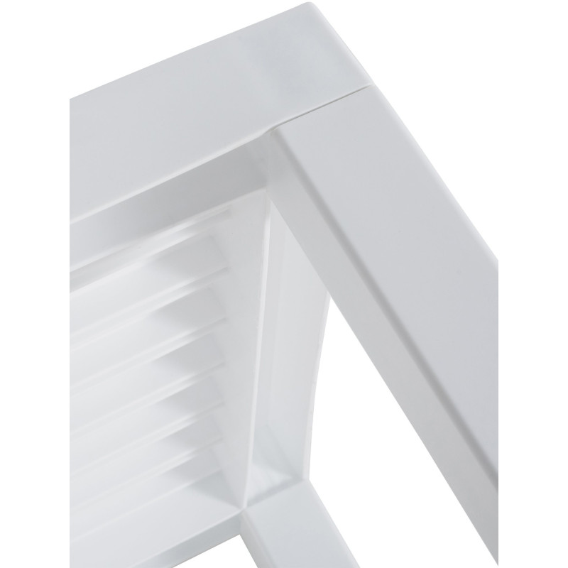 Table basse de jardin ajourée Carrée Polypropylène Blanc Omeia - 5