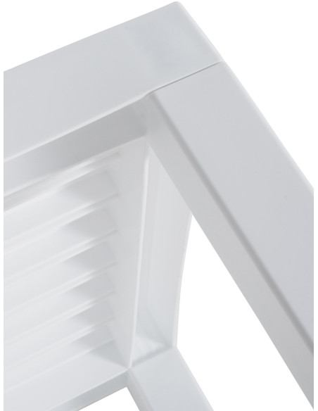 Table basse de jardin ajourée Carrée Polypropylène Blanc Omeia - 5