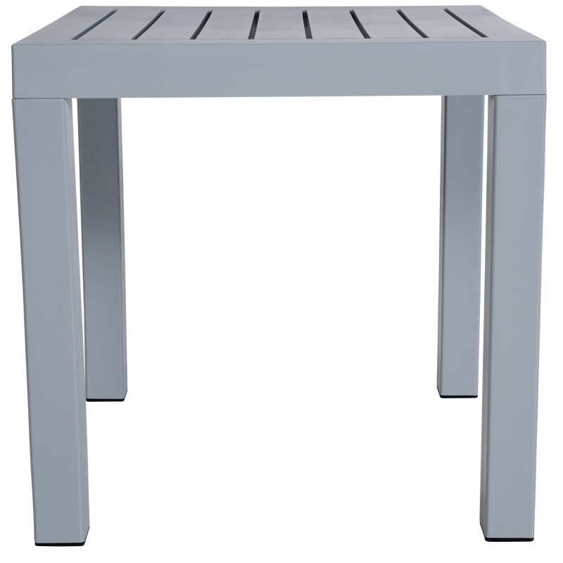 Table basse de jardin ajourée Carrée Polypropylène Gris Omeia - 2