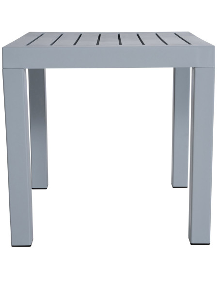 Table basse de jardin ajourée Carrée Polypropylène Gris Omeia - 2