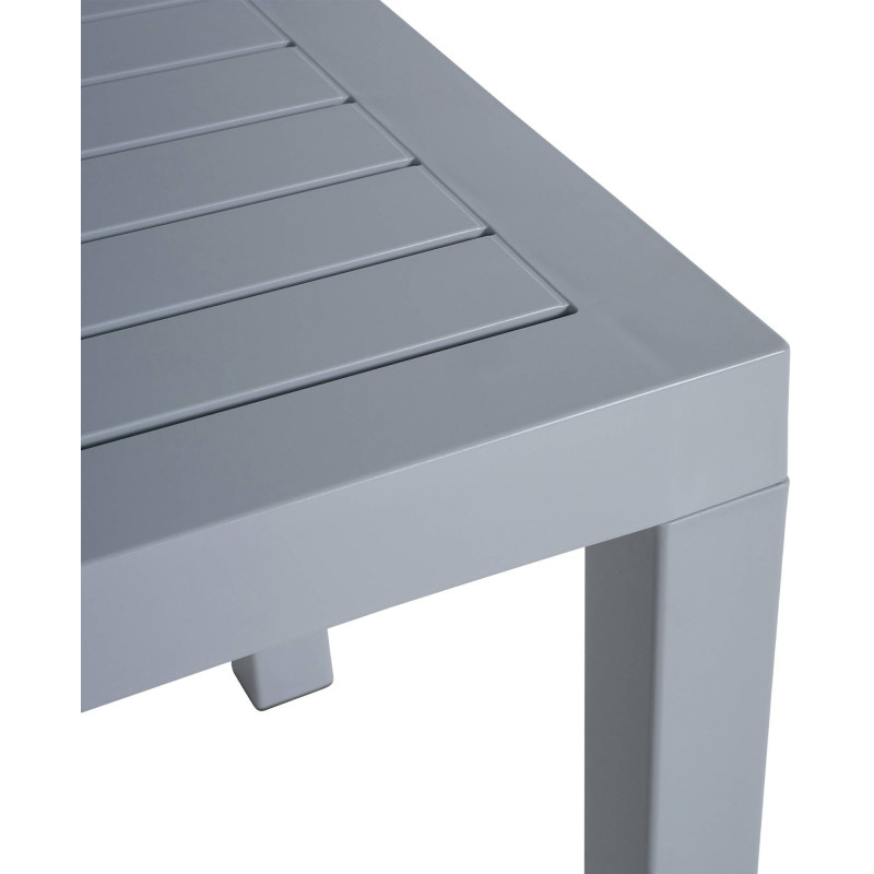 Table basse de jardin ajourée Carrée Polypropylène Gris Omeia - 3