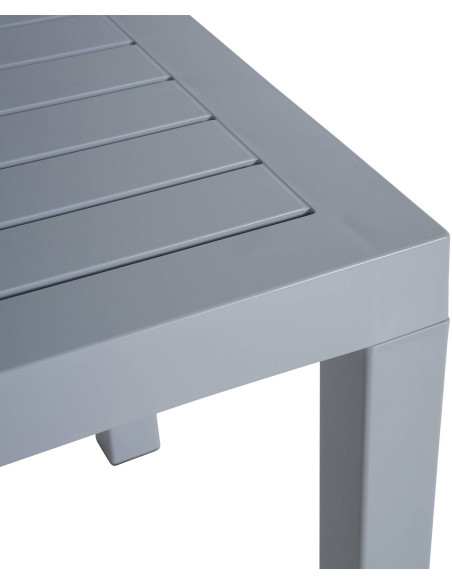 Table basse de jardin ajourée Carrée Polypropylène Gris Omeia - 3